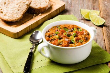 Dairy-Free Chipotle Pumpkin Chili Recipe (also gluten-free and top food allergy-friendly; includes a vegan option)