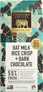 Endangered Species Oat Milk Chocolate Bars Reviews and Information (Dairy-Free, Gluten-Free, Vegan - Three 55% cacao varieties: Zebra, Bumble Bee, Gorilla)