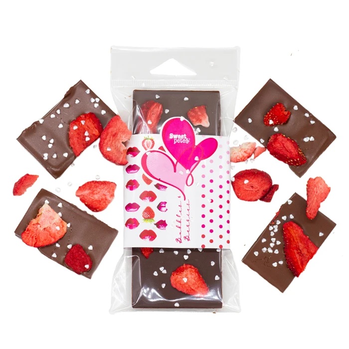 Guide to the Best Dairy-Free Valentine Chocolate: Vegan, Gluten-Free, Food Allergy-Friendly, Organic, Fair Trade & more! Pictured: Sweet Pete's Vegan Valentine Chocolate Box