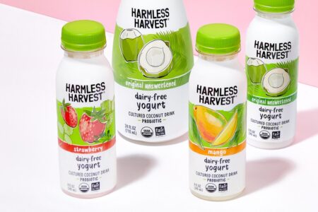 Harmless Harvest Dairy-Free Yogurt Drinks Reviews and Information - Vegan probiotic beverages in unsweetened and low sugar varieties.