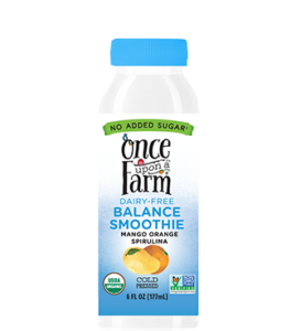 Once Upon a Farm Probiotic Dairy-Free Smoothies Reviews & Information (Co-Founded by Jennifer Garner, No Added Sugar, Pure Ingredients. Full Details and Ratings Here. Pictured: Three Flavors