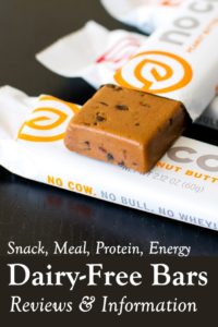Dairy-Free Bar Product Reviews and Information. Protein bars, energy bars, snack bars, and granola bars! Many vegan and gluten-free options.