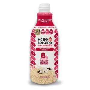 Hope & Sesame Sesamemilk Reviews and Information - Ingredients, Nutrition, Availability, and more for this dairy-free, vegan milk beverage line. Pictured: Vanilla