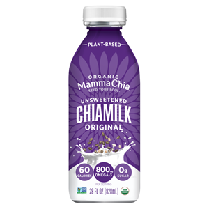 Mamma Chia Chiamilk Reviews and Information (Dairy-Free, Soy-Free and Vegan Milk Beverage in two Unsweetened Varieties) - high in calcium, Omega 3s, MCT, and more.