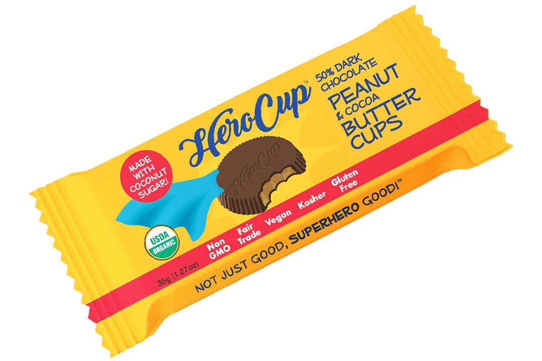 Guide to Dairy-Free Peanut Butter Cups, Nut Butter Cups, Seed Butter Cups, and More (with Vegan, Allergy-Friendly, Paleo, and Keto Options) Pictured: HeroCup Peanut Butter Cups by Davis Chocolate