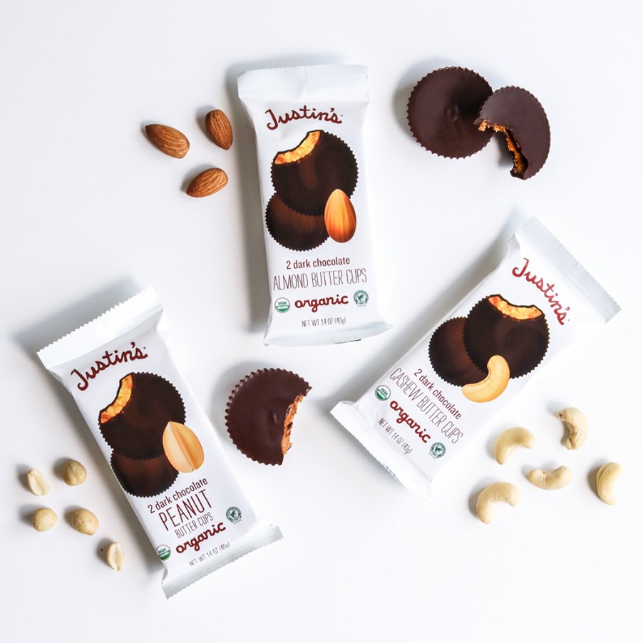 Guide to Dairy-Free Peanut Butter Cups, Nut Butter Cups, Seed Butter Cups, and More (with Vegan, Allergy-Friendly, Paleo, and Keto Options) Pictured: Justin's Organic Dark Chocolate Nut Butter Cups
