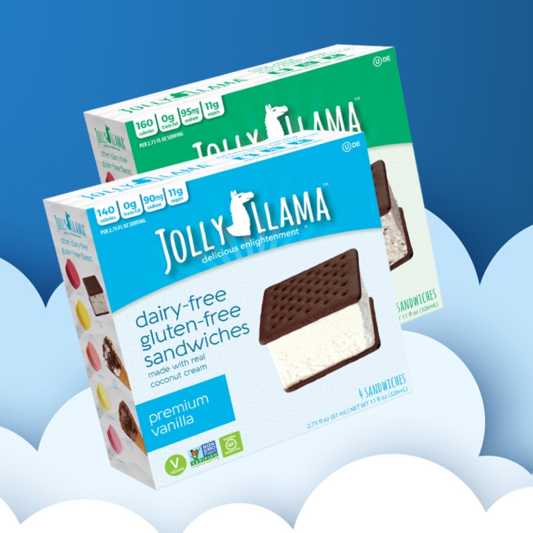 Jolly Llama Ice Cream Sandwiches Reviews and Information - Vegan, Dairy-Free, Soy-Free & Gluten-Free Novelties