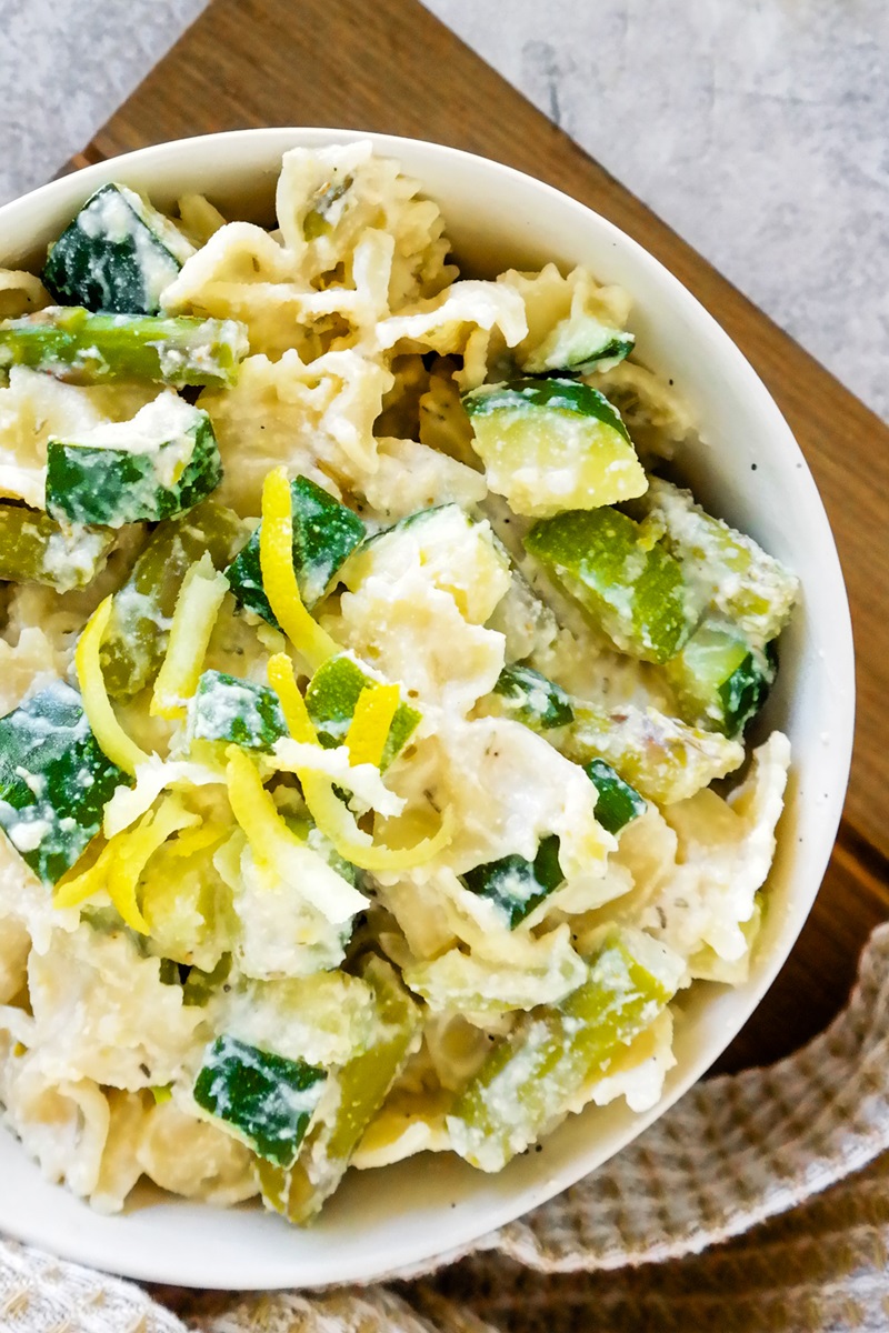 Vegan Pasta with Lemon Cream Sauce Recipe from Plant Powered Health. Also oil-free and gluten-free optional.