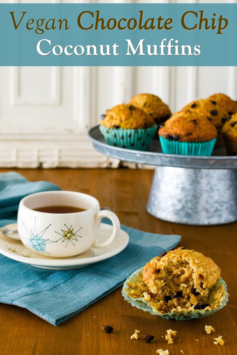 Vegan Chocolate Chip Coconut Muffins Review from Vegan for Everyone (dairy-free, egg-free, nut-free, soy-free, plant-based, and healthy!)