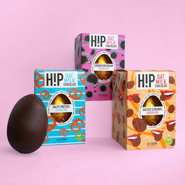 Dairy-Free Easter Chocolate in Australia, the UK and the rest of Europe - most options are vegan and gluten-free, some soy-free and nut-free, too! Pictured: H!P chocolate 