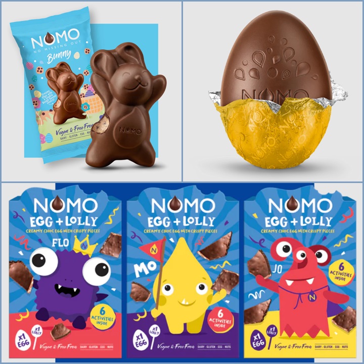 Dairy-Free Easter Chocolate in Australia, the UK and the rest of Europe - most options are vegan and gluten-free, some soy-free and nut-free, too! Pictured: Nomo Free From