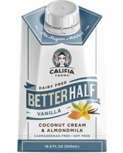 Califia Farms Better Half - Dairy-Free Half & Half Alternative - Reviews and Info (made with Almond Milk and Coconut Cream) - vegan and gluten-free