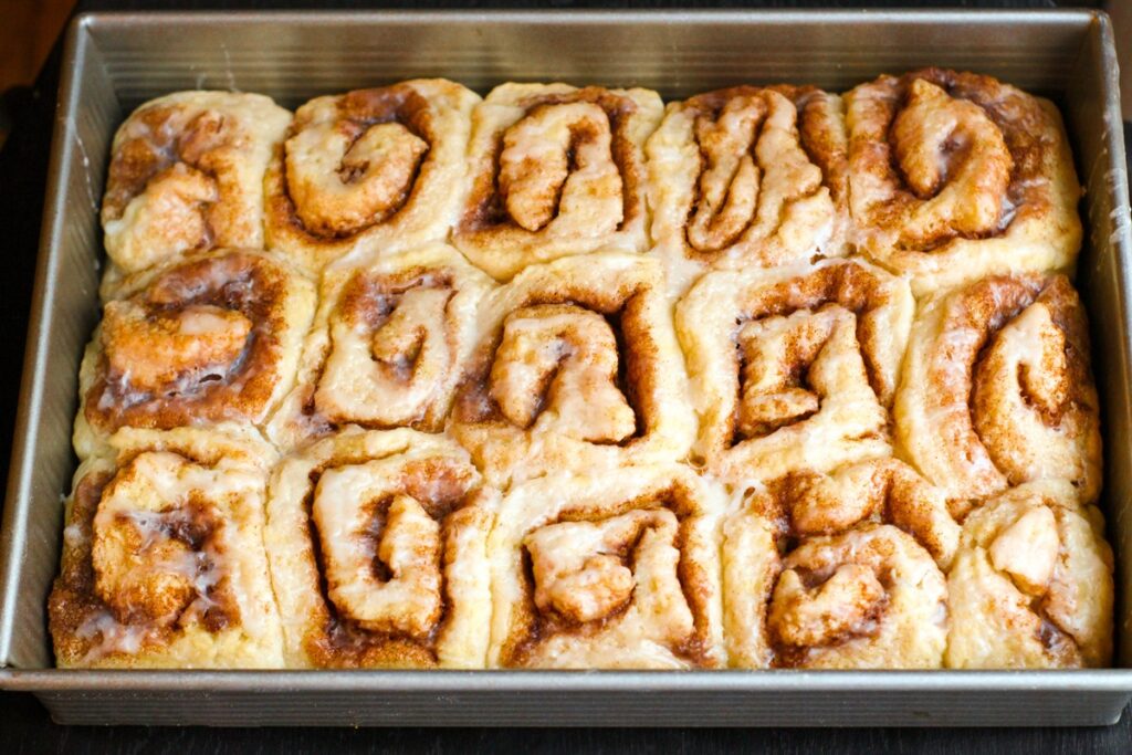 The Easiest No Rise Dairy-Free Cinnamon Rolls Recipe that's also Yeastless and Eggless (can use self-rising flour or regular flour - directions included). Milk-free, egg-free, nut-free, and optionally soy-free.