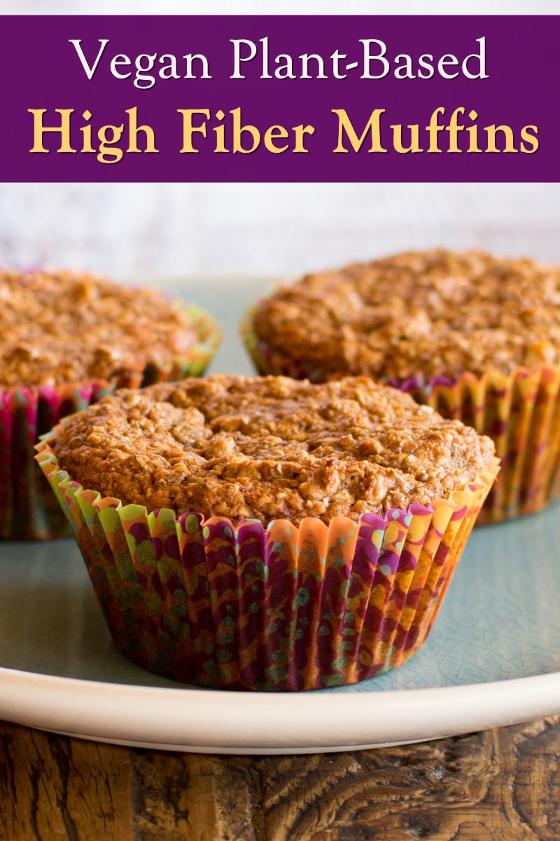Vegan High Fiber Muffins for Lower Net Carbs in the Morning