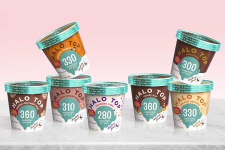 Halo Top Dairy-Free Frozen Dessert - vegan, soy-free and many gluten-free ice cream pint flavors that are low calorie, low sugar, and high protein.