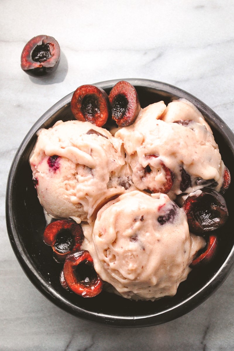 Dairy-Free Cherry Garcia Nice Cream Recipe - Vegan, Paleo, and Allergy-Friendly. A cool and creamy treat that's also healthy!