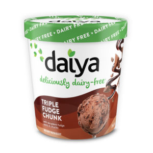Daiya Dairy-Free Ice Cream Pints Reviews and Info - Vegan, Gluten-Free, Nut-Free, Soy-Free and made with Rich, Churned, Coconut Cream. Pictured: Triple Fudge Chunk