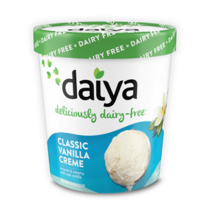 Daiya Dairy-Free Ice Cream Pints Reviews and Info - Vegan, Gluten-Free, Nut-Free, Soy-Free and made with Rich, Churned, Coconut Cream. Pictured: Classic Vanilla Creme