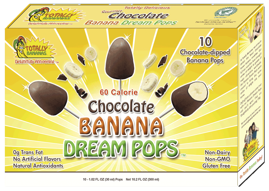 Chocolate Banana Dream Pops by Totally Bananas - Reviews and Info for these dairy-free, gluten-free, vegan, creamy pops