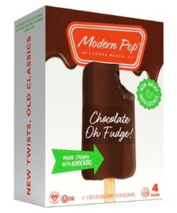 Modern Pop Dairy-Free Ice Cream Bars made with Avocado. Reviews and Information. Pictured: Chocolate Oh Fudge