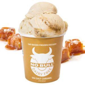 No Bull Ice Cream (Dairy-Free and Vegan) Reviews and Information - comes in 8 oat milk-based flavors. Pictured: Sea Salt Caramel