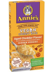 Annie's Vegan Cheesy Rice Reviews and Info - Dairy-Free, Gluten-Free Boxed Meal with Hidden Veggies and Instant Appeal
