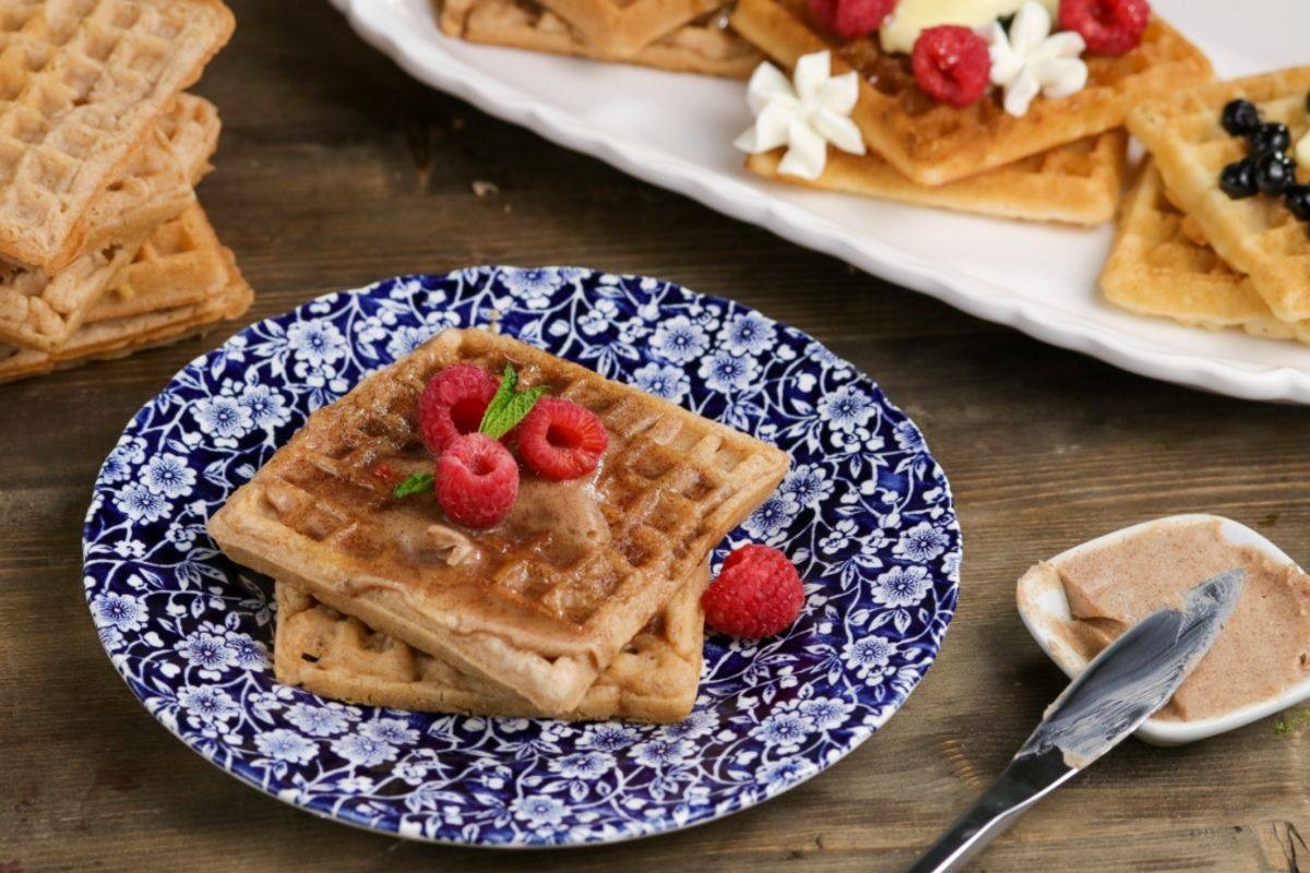 Kinnikinnick Frozen Waffles Reviews and Info - Now vegan, gluten-free, dairy-free, egg-free, nut-free, and soy-free. Available in 3 Homestyle Flavors: Original, Blueberry, Cinnamon & Brown Sugar