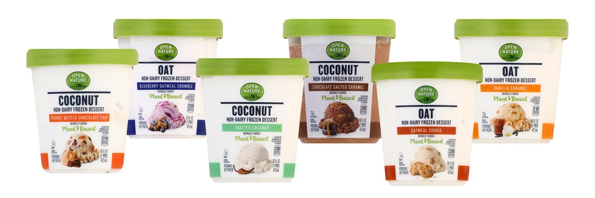 Open Nature Coconut Non-Dairy Frozen Desserts Review and Info - Albertsons brand of dairy-free, vegan coconut cream ice cream sold at Safeway, Vons, Shaw's, and their other stores.