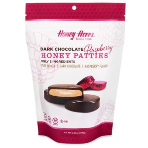 Honey Acres Honey Patties Reviews and Info - Unsweetened Dark Chocolate with Pure Honey in the Middle - in 4 Dairy-Free Flavors.