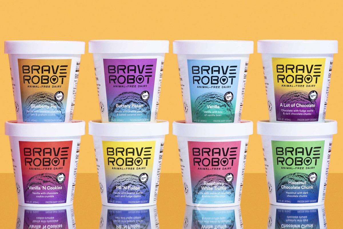 When Vegan Isn't Dairy-Free, a New Era of Engineered Food. The new "animal-free" dairy products and what they mean for dairy-free consumers. Pictured: Brave Robot Ice Cream made with Genetically Engineered, "Vegan" Perfect Day Milk Proteins