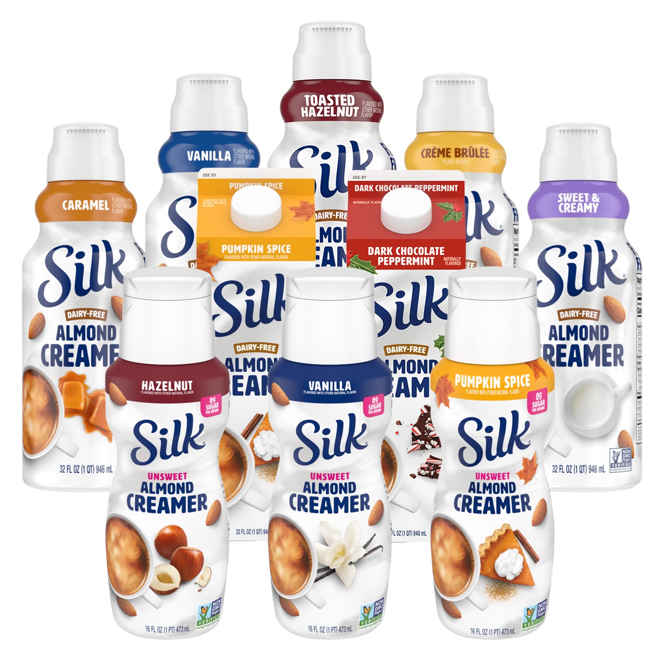 Silk Almond Creamer Reviews and Information - Now in 10 Dairy-Free, Soy-Free, Vegan Varieties. 