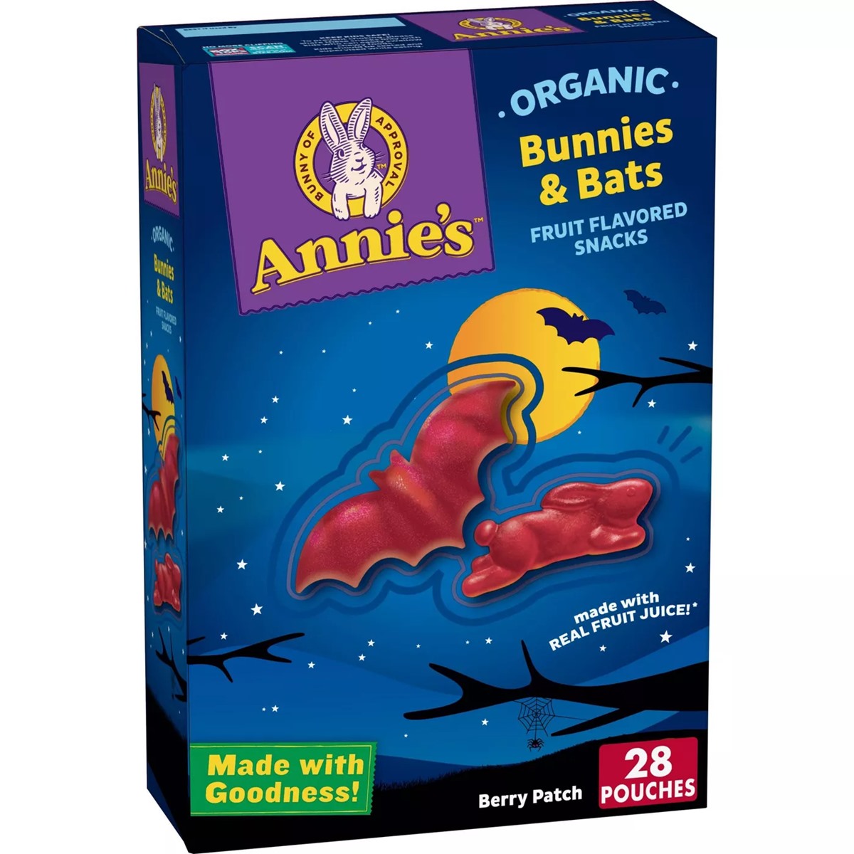 The Cutest + Tastiest Vegan and Dairy-Free Halloween Treats (Pictured - Annie's Bunnies and Bats Fruit Snacks
