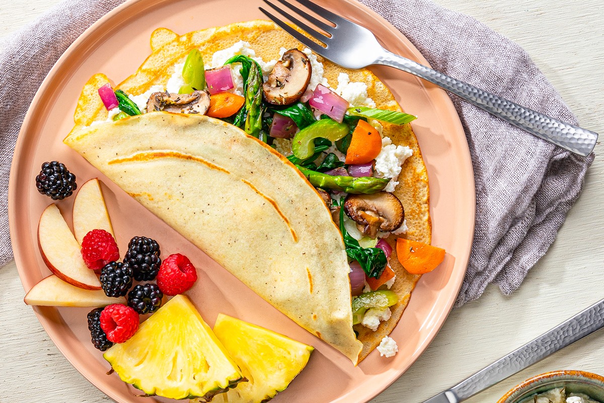 Dairy-Free Buckwheat Crepes Recipe with Sweet & Savory Filling Options - versatile, unsweetened, healthier crepes for breakfast or dinner.