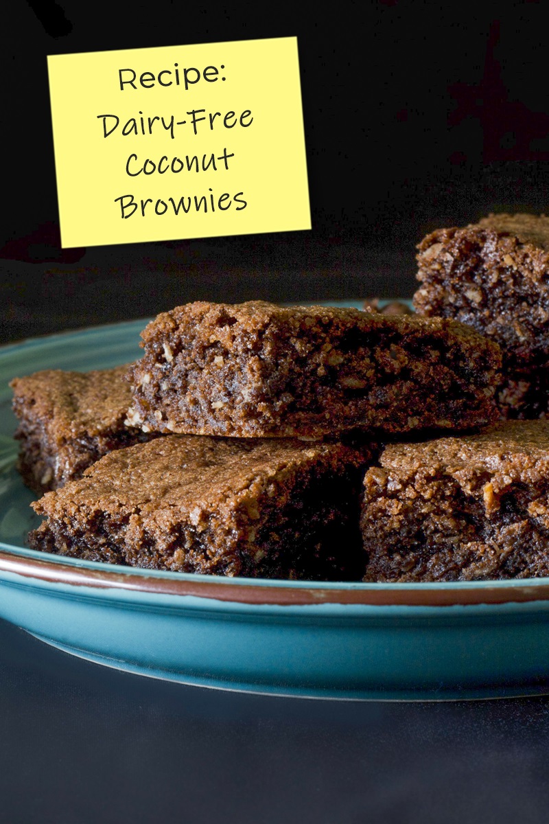 Dairy-Free Coconut Brownies Recipe - naturally rich, soft, and chewy brownies that are also soy-free. Includes gluten-free options.