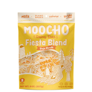 Moocho Dairy-Free Cheese Shreds Reviews and Info - Vegan, Gluten-Free, Nut-Free, Soy-Free, and available in 3 Flavors. Product by Tofurky.