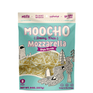 Moocho Dairy-Free Cheese Shreds Reviews and Info - Vegan, Gluten-Free, Nut-Free, Soy-Free, and available in 3 Flavors. Product by Tofurky.