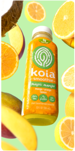 Koia Smoothies Reviews and Info - Dairy-free, vegan, low sugar blends with real fruit, coconut milk, plant-based protein, chia seeds, and baobab.
