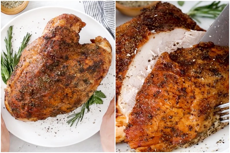 12 Turkey Breast Recipes for Smaller Thanksgiving and Christmas Feasts - all naturally dairy-free with gluten-free, nut-free, soy-free, and paleo options.