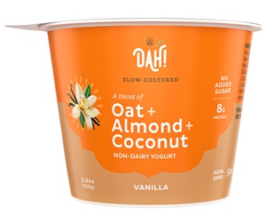 DAH! Oat Almond Coconut Yogurt Reviews and Info - Dairy-Free, Plant-Based, Soy-Free, and Vegan - Slow cultured with no added sugar - 50 billion probiotics
