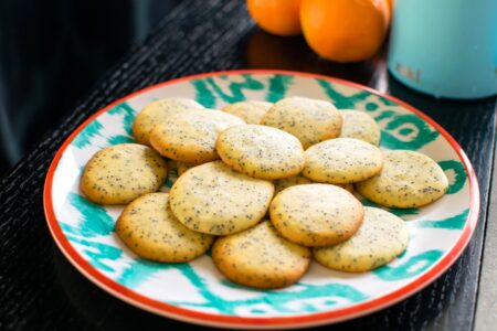 Popppy Seed Tea Cookies Recipe - naturally dairy-free, nut-free, soy-free, and butterless
