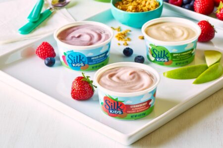 Silk Kids Almondmilk Yogurt Reviews and Info - a dairy-free alternative with lower sugar, live active cultures, protein, fat, calcium, and vitamin D. Soy-free and vegan.