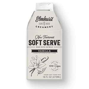 Elmhurst Soft Serve Ice Cream Mix Reviews and Info - Dairy-Free, Vegan, "New-Fashioned" Mix that's ready to pour and churn.