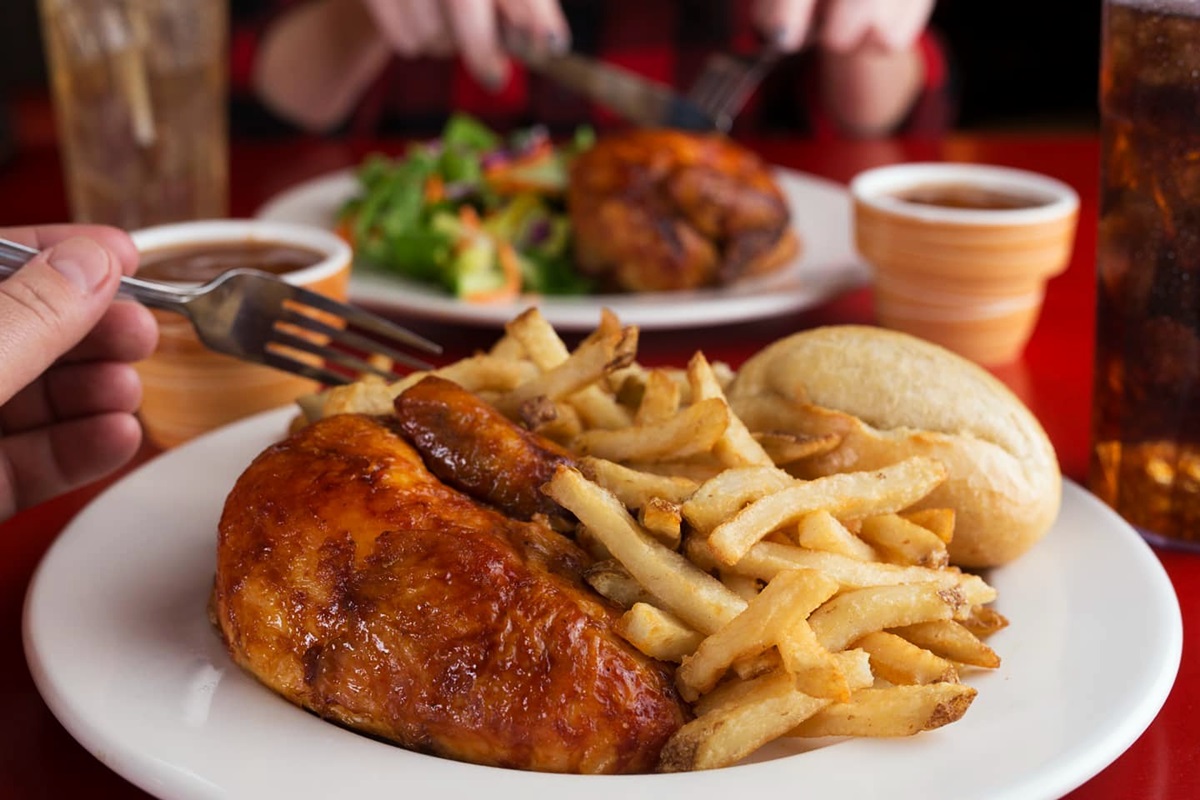 Swiss Chalet Dairy-Free Menu Guide with Vegan Options - an alpine-style Canadian restaurant chain that's quite allergy-friendly.