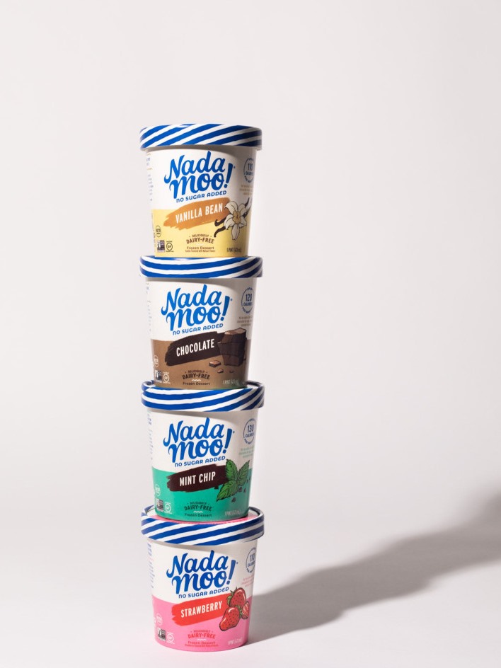 Nadamoo No Sugar Added Dairy-Free Ice Cream Reviews and Info - Vegan Frozen Dessert in 4 Classic Flavors with just 2 grams of sugar total and 10 to 13 grams of net carbs.
