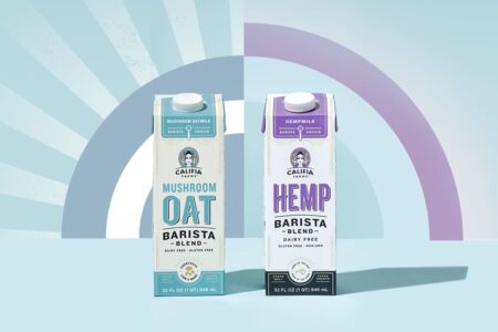 Califia Farms Barista Blends Reviews and Info - Dairy-Free, Vegan Creamer-Plant-Milk Hybrids that Steam and Foam. Hemp, Oat, Oat Mushroom, and Almond Varieties