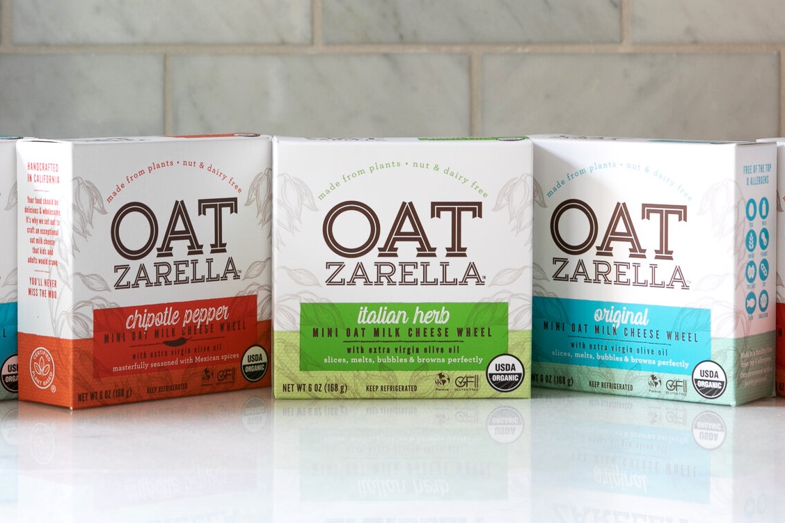 OATzarella Oat Milk Cheese Wheels Reviews and Info - vegan, top allergen-free, organic, and made with purity protocol oats for gluten-free needs