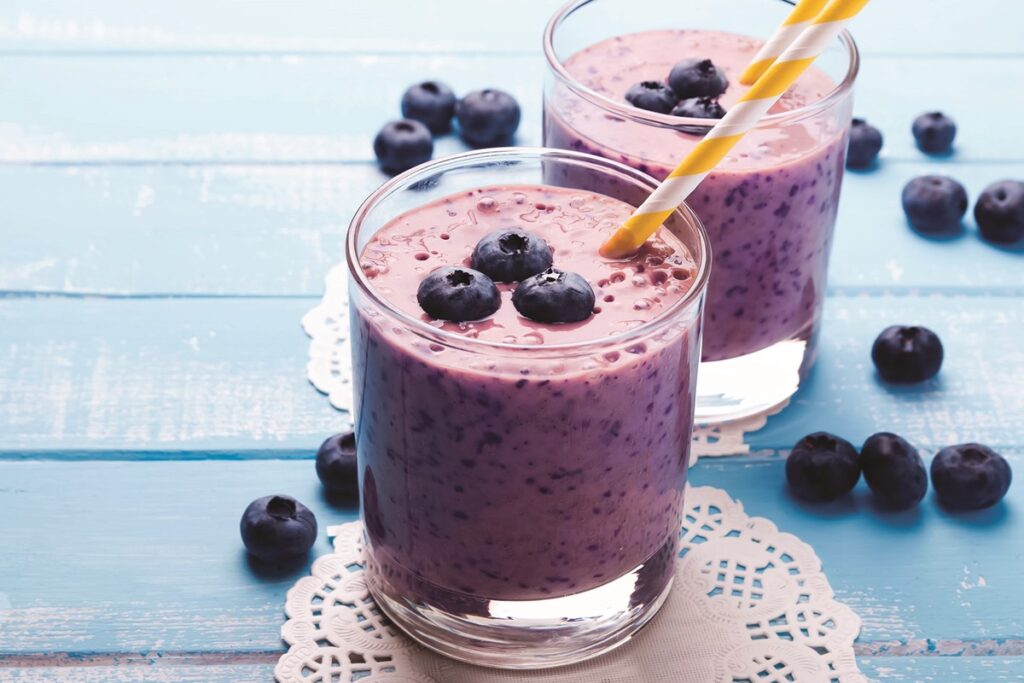 Blueberry Wellness Smoothie with Apple Cider Vinegar and Everyday Superfoods Recipe - dairy-free, plant-based, paleo, and optionally allergy-friendly