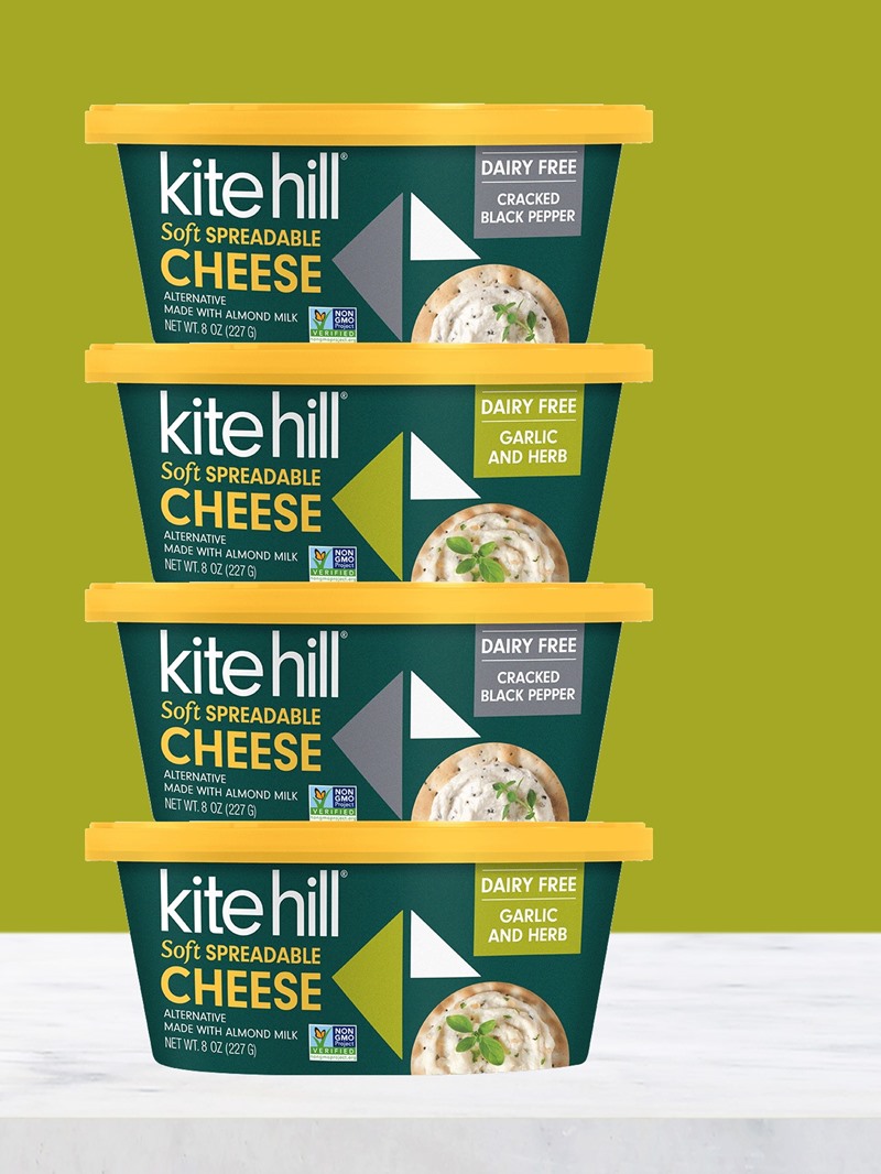 Kite Hill Soft Spreadable Cheese Alternative Reviews & Info - dairy-free, gluten-free, vegan, keto, paleo - cultured and enriched with mushroom extract, no gums.