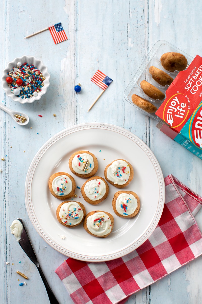Frosted and Decorated Enjoy Life Soft Baked Cookies - Better than Cupcakes, Allergy-Friendly, Gluten-Free, and Oh-So-Easy!