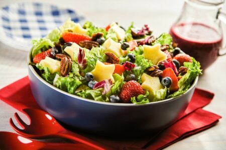 Mixed Berry Green Salad with Blueberry Balsamic Vinaigrette Recipe - Fresh, Healthy, Paleo, Plant-Based, Dairy-Free